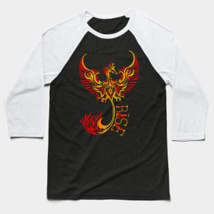 Rise up like a Phoenix from the ashes. Gold and Red Phoenix in a Tribal / Tattoo Art style Baseball T-Shirt